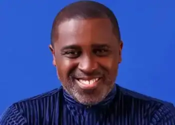 Frank Edoho speaking at a public event amid viral controversy
