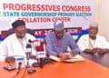 APC officials announcing Gombe governorship primary election results