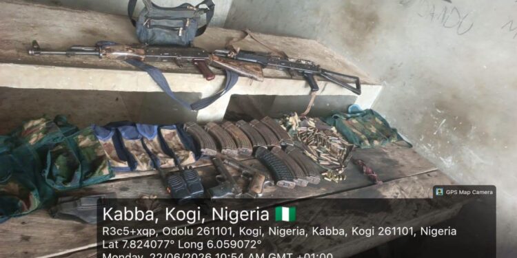 large arms cache intercepted in kogi
