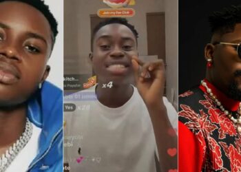 Content creator Peller speaks during a live session while responding to rapper YCee amid the "Olodo Uprising" controversy.