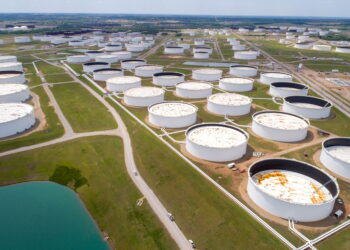 Storage facilities of the U.S. Strategic Petroleum Reserve as emergency oil releases continue amid tensions linked to the Iran conflict.