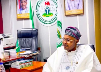Prince Adeniyi Adeyemi Matthew speaking during a press conference on the alleged Presidential Foreign Intervention Promotion Council.