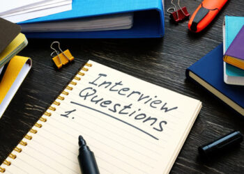 Professional job interview with candidate answering common interview questions confidently