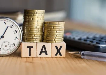 Small business owner managing tax obligations and financial records.