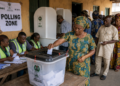 Nigerian voters queue at a polling unit during the 2027 Nigerian General Election.