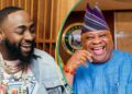 Ademola Adeleke and Davido ahead of Osun governorship election