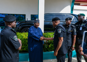 Kebbi State Governor receives the Deputy Inspector-General of Police at the State House.