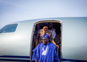 President Bola Tinubu returns to Nigeria from Paris after working vacation