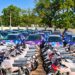 Musa Yaro Enabo presenting campaign vehicles and motorcycles to Governor Nasir Idris